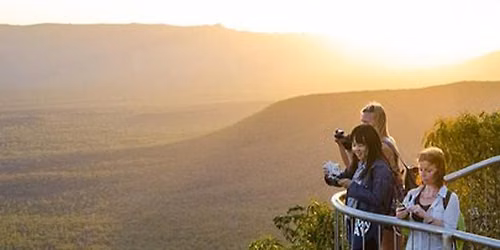 Grampians National Park and Kangaroos visiting MacKenzie Falls from