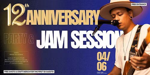 LIVE MUSIC - PARTY - JAM SESSION - Craft's 12th Anniversary