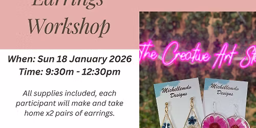 Sun 18 Jan - Resin Earrings