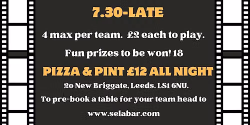 Sela & Leeds International Film Fest's BIG MOVIE QUIZ!