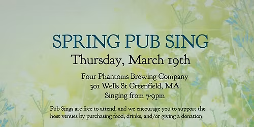 Spring Pub Sing!