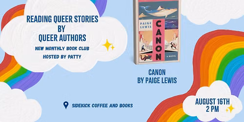 Reading Queer Stories by Queer Authors Book Club | Canon by Paige Lewis