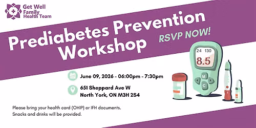 Get Well Family Health Team: Prediabetes & Prevention Workshop