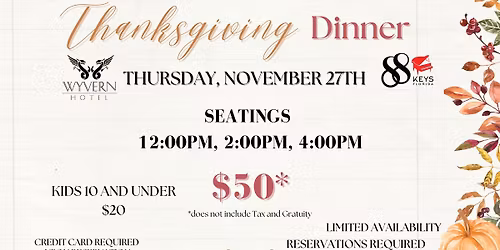 Wyvern Thanksgiving Dinner