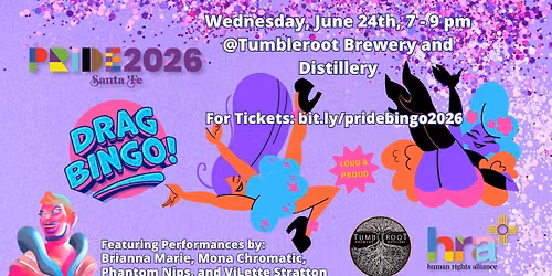 PRIDE Drag Bingo! 