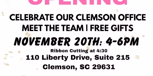 Grand Opening- Celebrate the New Savvy Realty Clemson Office with a Community Fundraiser