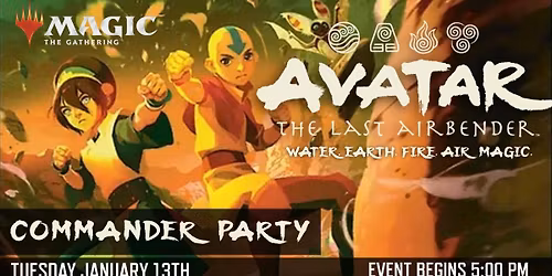 MTG Avatar The Last Airbender Commander Party