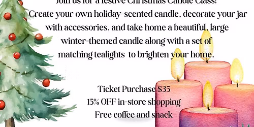 Christmas Crafty Candle Class