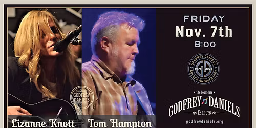 Lizanne Knott & Tom Hampton Co-Bill \u2013 Critically Acclaimed Americana and Folk Troubadours Sharing Songs and Stories