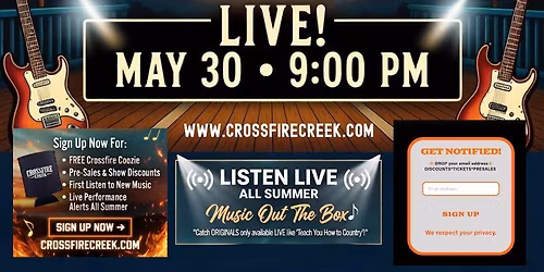 Kicker's Saloon Jacksonville USA | Crossfire Creek "Listen LIVE all SUMMER" Series