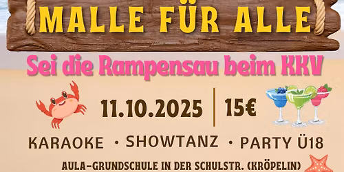 MALLE f\u00fcr ALLE - sei die Rampensau beim KKV!