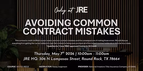 Avoiding Common Contract Mistakes