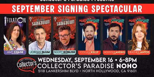 September Signing Spectacular w\/ Scott Koblish, Jordan Blum, Amy Chase, The Hivemind & Heather Antos