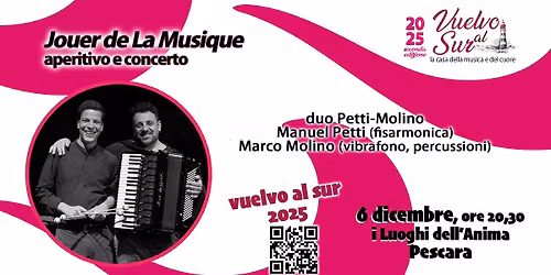 Jouer de La Musique - aperitivo e concerto duo Petti-Molino, fisarmonica - vibrafono\/percussioni