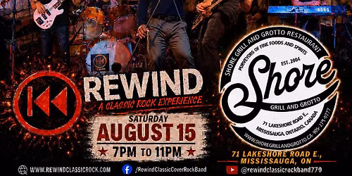 REWIND at the Shore Grill and Grotto in Port Credit