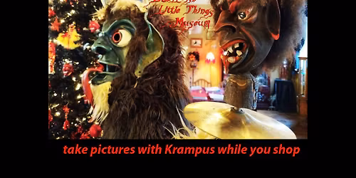 KRAMPUS bazaar! take pictures with Krampus by the tree,  while you shop