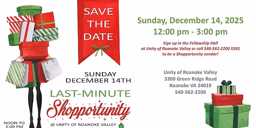 Last Minute Shopportunity at URV