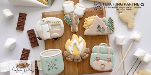 Camping themed cookie decorating class