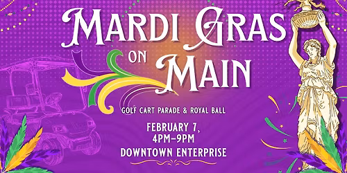 Mardi Gras on Main 2026: Golf Cart Parade & Royal Celebration