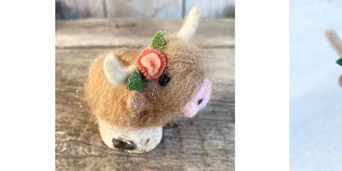 Needle Felted Highland Cow - April 26