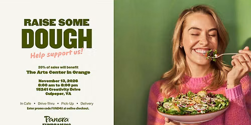 Panera Bread Fundraiser for the Arts Center