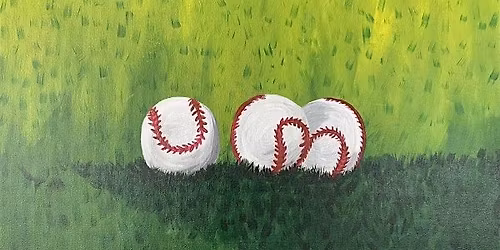 Come out to the field and paint these fun baseballs painting.
