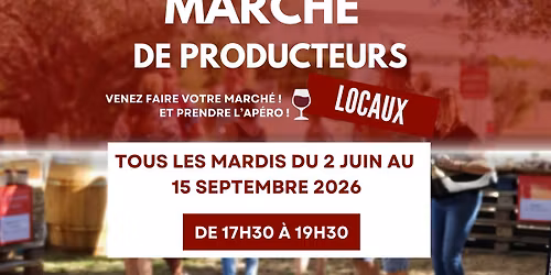 March\u00e9 de producteurs, ap\u00e9ro et grignotages !