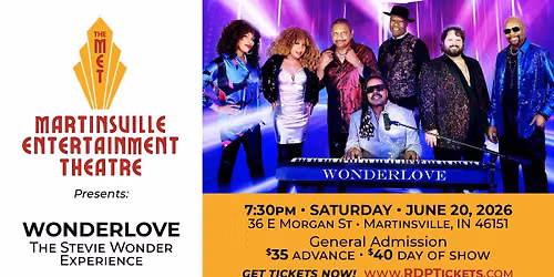 Wonderlove "Stevie Wonder Tribute" at the MET