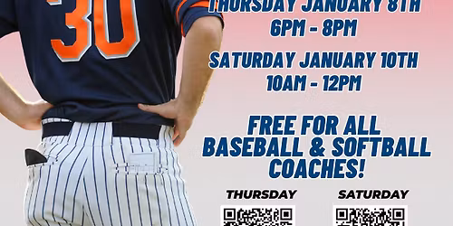 Coaches Clinic - FREE EVENT - Baseball & Softball