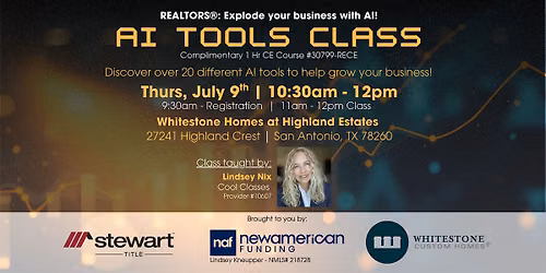 AI Tools Class - 1 Hr CE Course #30799-RECE (Complimentary)