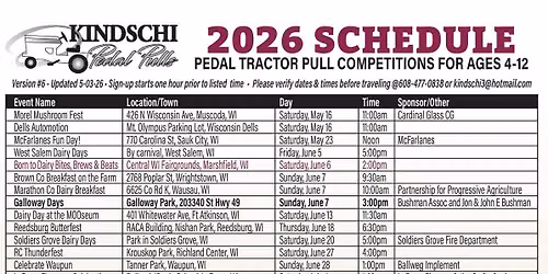 Kids Pedal Tractor Pull at Readstown Celebration