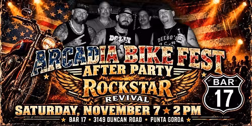Arcadia Bikefest after party Rockstar \ud83c\udfb8 Revival 