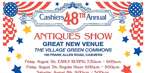 General Admission - Cashiers 48th Annual Antique Show