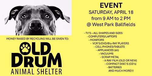 FREE RECYCLING EVENT - West Park Ball Fields on NW Division Rd., Warrensburg, MO