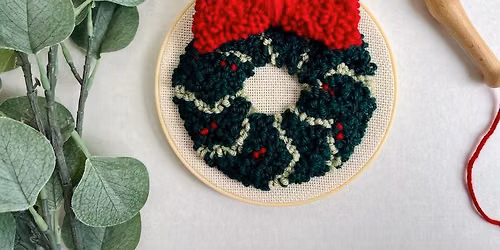 Wreath punch needle class
