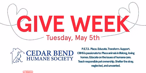 Give Week with Cedar Bend Humane Society