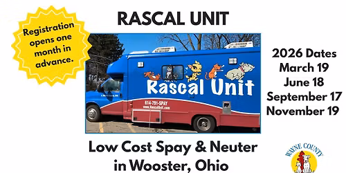 September Rascal Unit - Low Cost Spay and Neuter