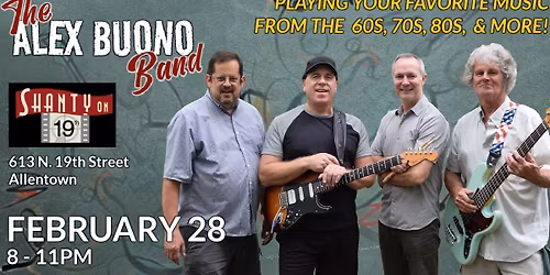 Alex Buono Band at the Shanty on 19th!