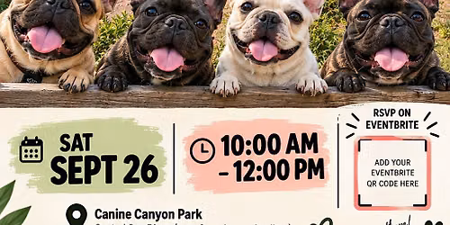 Frenchie Meetup at Canine Canyon Park!