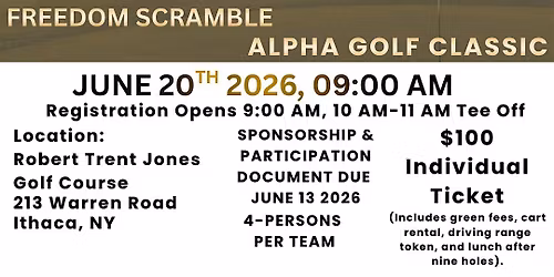 Ithaca Alpha's Golf Classic - Freedom Weekend