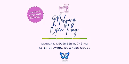 Mahjong  Open Play at Alter Brewing