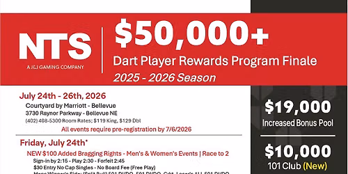 NTS Dart Player Rewards Program Finale
