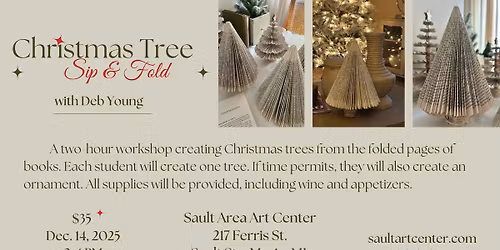 Christmas Tree Sip & Fold w\/Deb Young