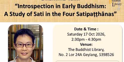 Dhamma Talk by Dr. Jenny Hung