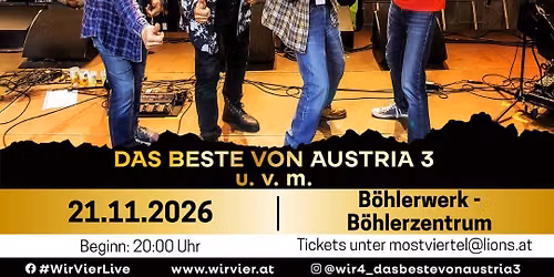 15 Jahre WIR4 Jubil\u00e4umstour 2026 - B\u00f6hlerwerk\/B\u00f6hlerzentrum