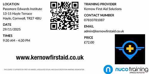 Emergency First Aid at Work 1 day course