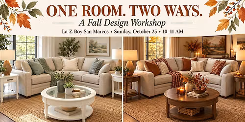 One Room. Two Ways. A Fall Design Workshop at La-Z-Boy
