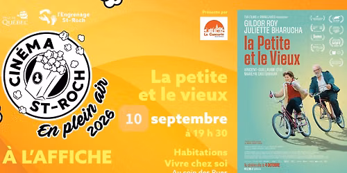 Cin\u00e9ma plein air St-Roch et ses alentours\\\\LA PETITE ET LE VIEUX