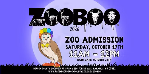 Zoo Boo 2026 (Zoo Only) Saturday Oct 17th 11am-12noon
