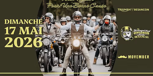 DISTINGUISHED GENTLEMAN'S RIDE 2026 avec Triumph Besan\u00e7on !